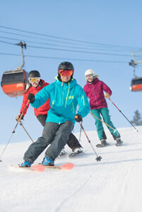 Skiing on Docs Run at Canyons Village in Park City