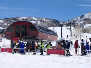 First Time Chairlift Park City Ski Resort