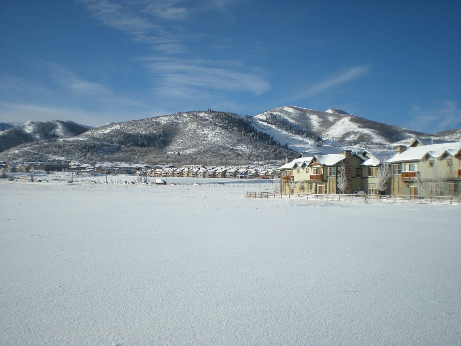 Kimball Junction Swaner Preserve with Red Stone, Newpark, Bear Hollow, and Utah Olympic Park in the winter