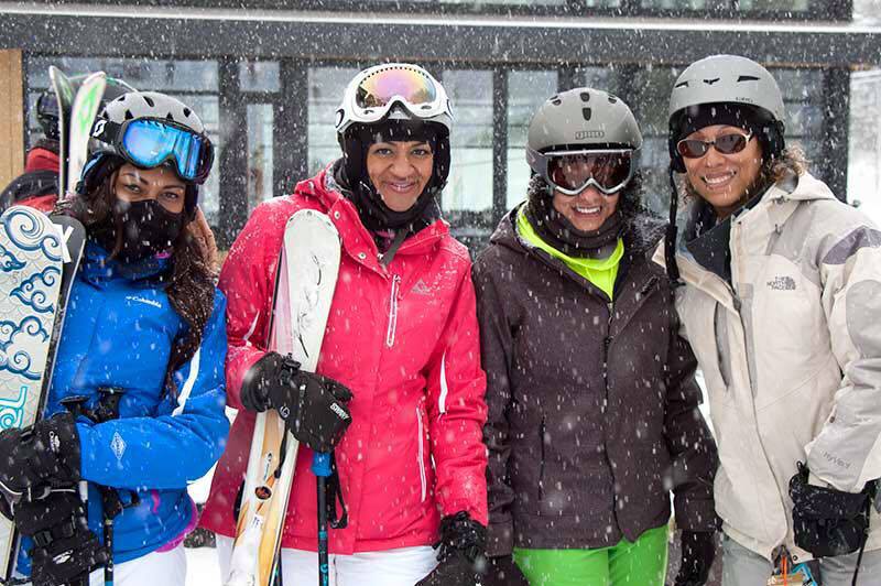 Womens ski trip group photo