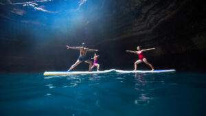 SUP yoga at Homestead Crater